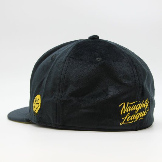 Las Vegas Gold Diggers fitted velvet black/yellow