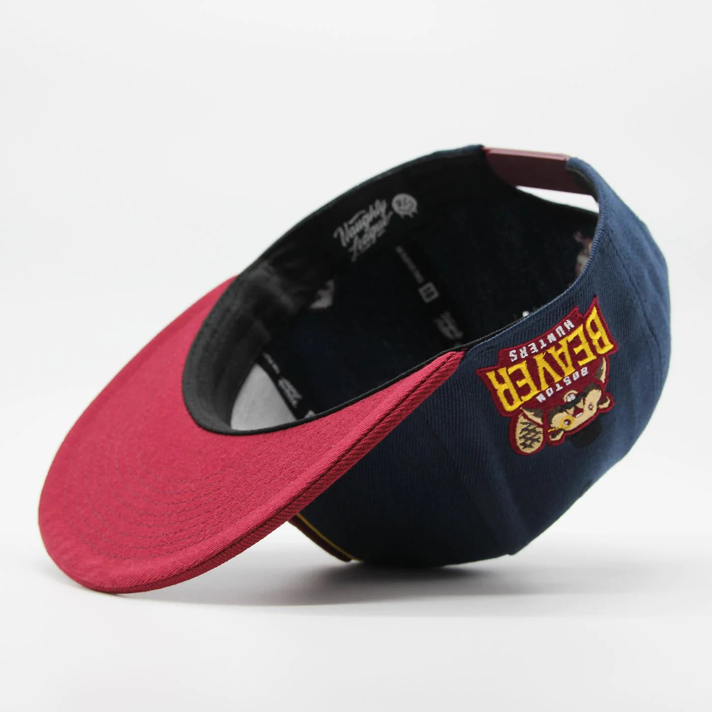 Boston Beaver Hunters Letter Logo Snapback Navy/Maroon