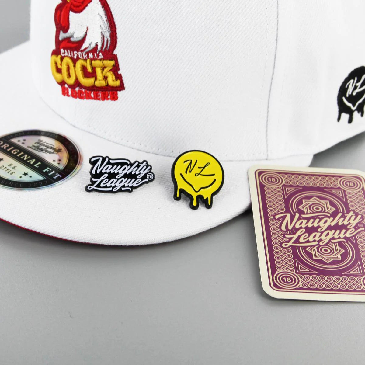 California Cock Blockers Snapback White