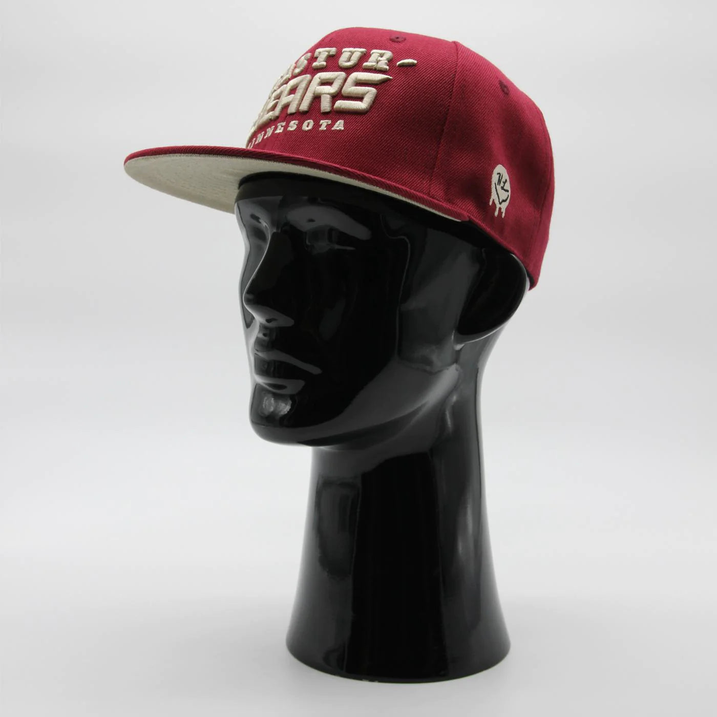 Minnesota Masturbears Text Logo Fitted Burgundy