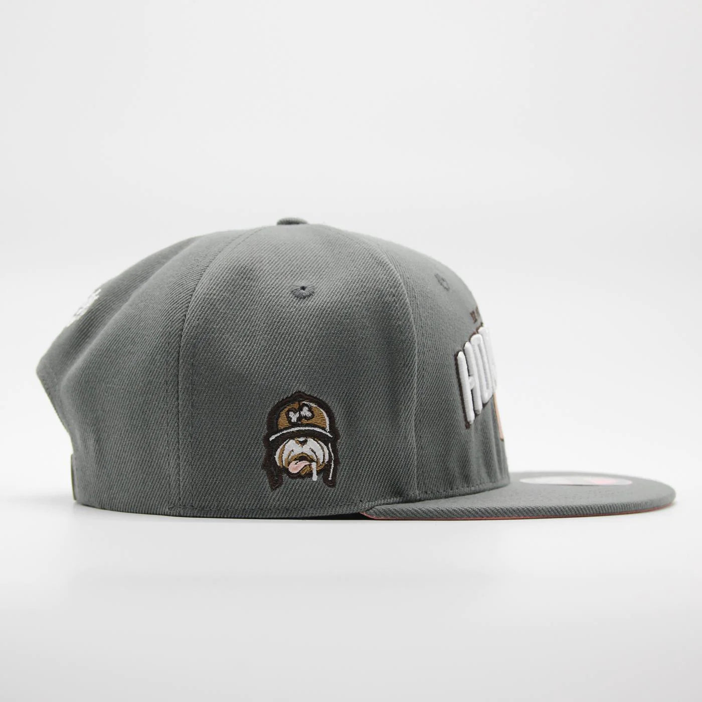 Houston Horndogs Text Logo Snapback Grey