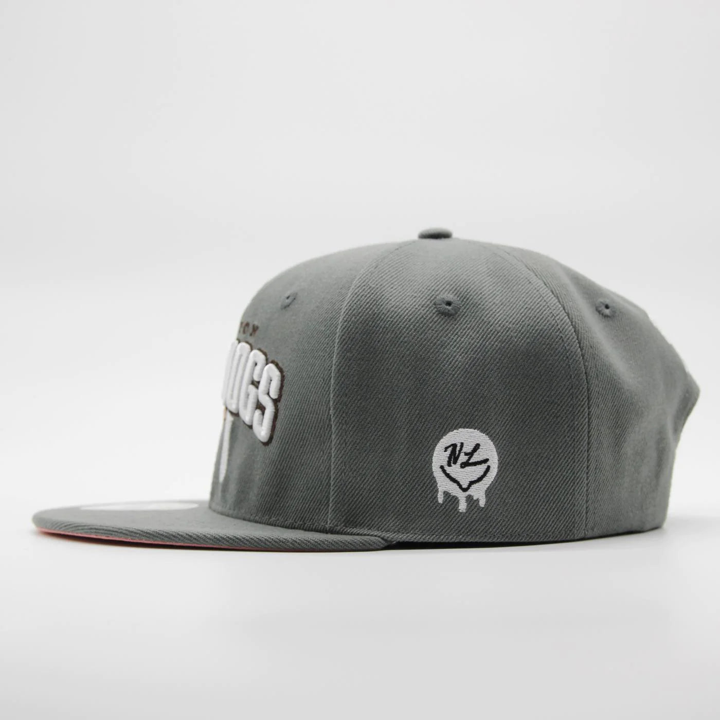 Houston Horndogs Text Logo Snapback Grey