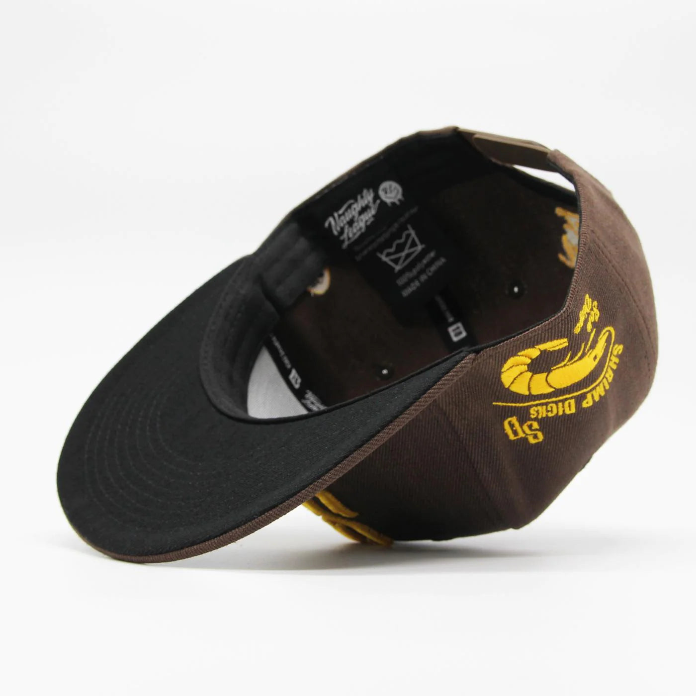 San Diego Shrimp Dicks Icon Logo Snapback Brown