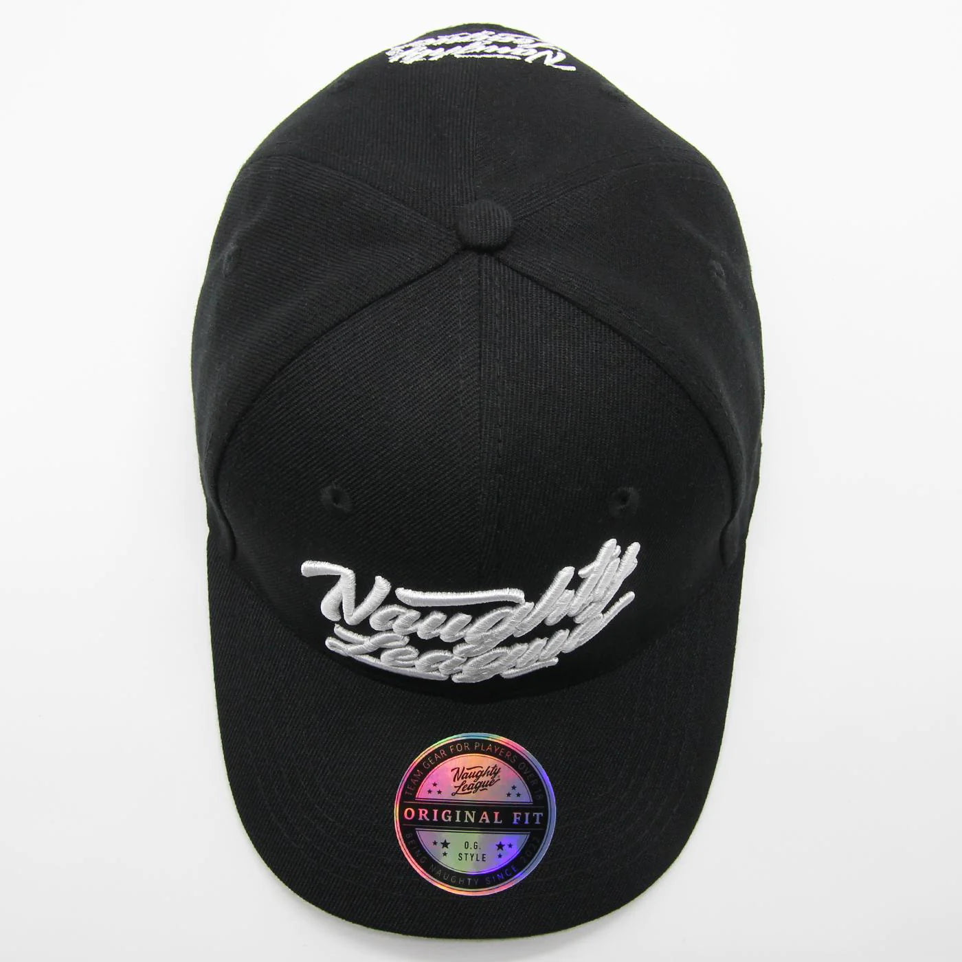 Branded Logo Curved Stretch Snapback Black/White