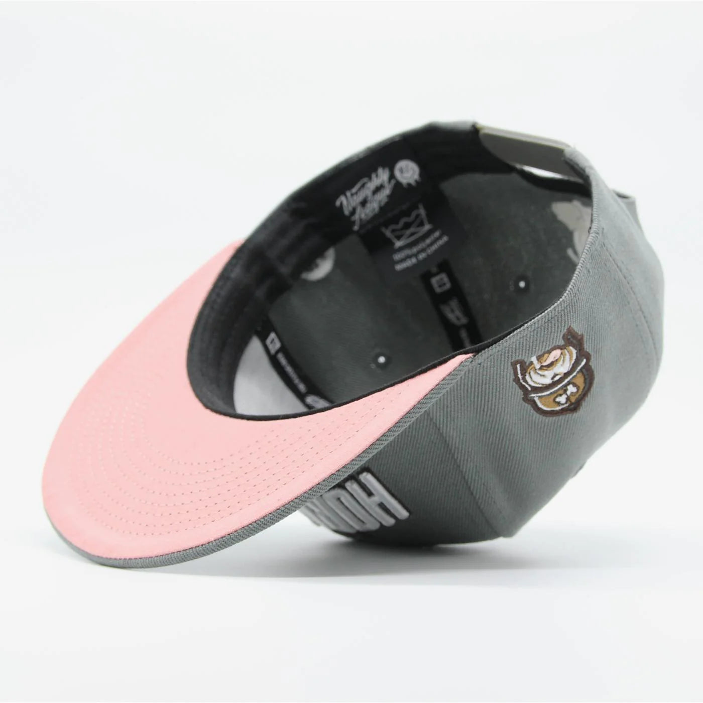 Houston Horndogs Text Logo Snapback Grey