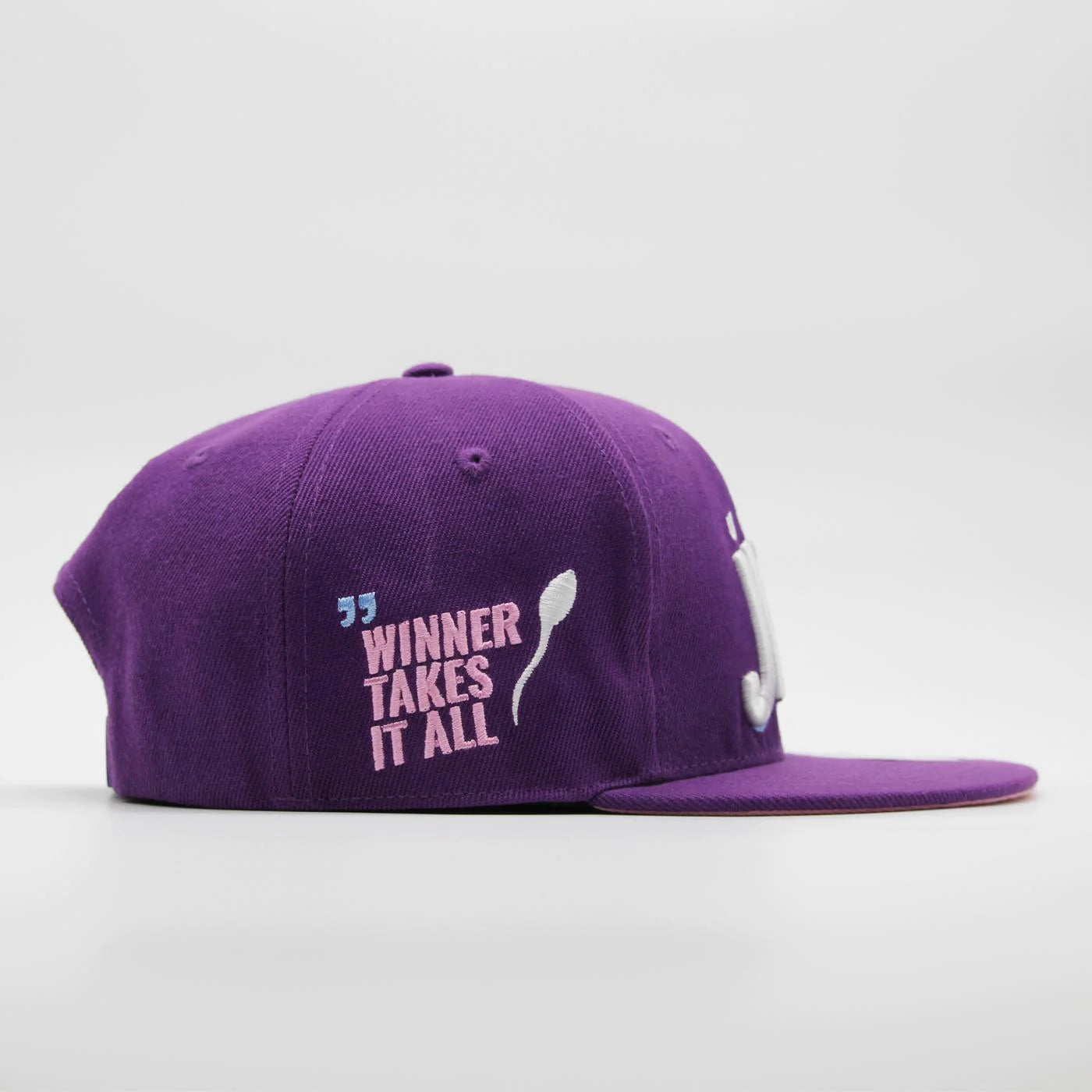 Utah Jizz Text Logo Snapback Purple