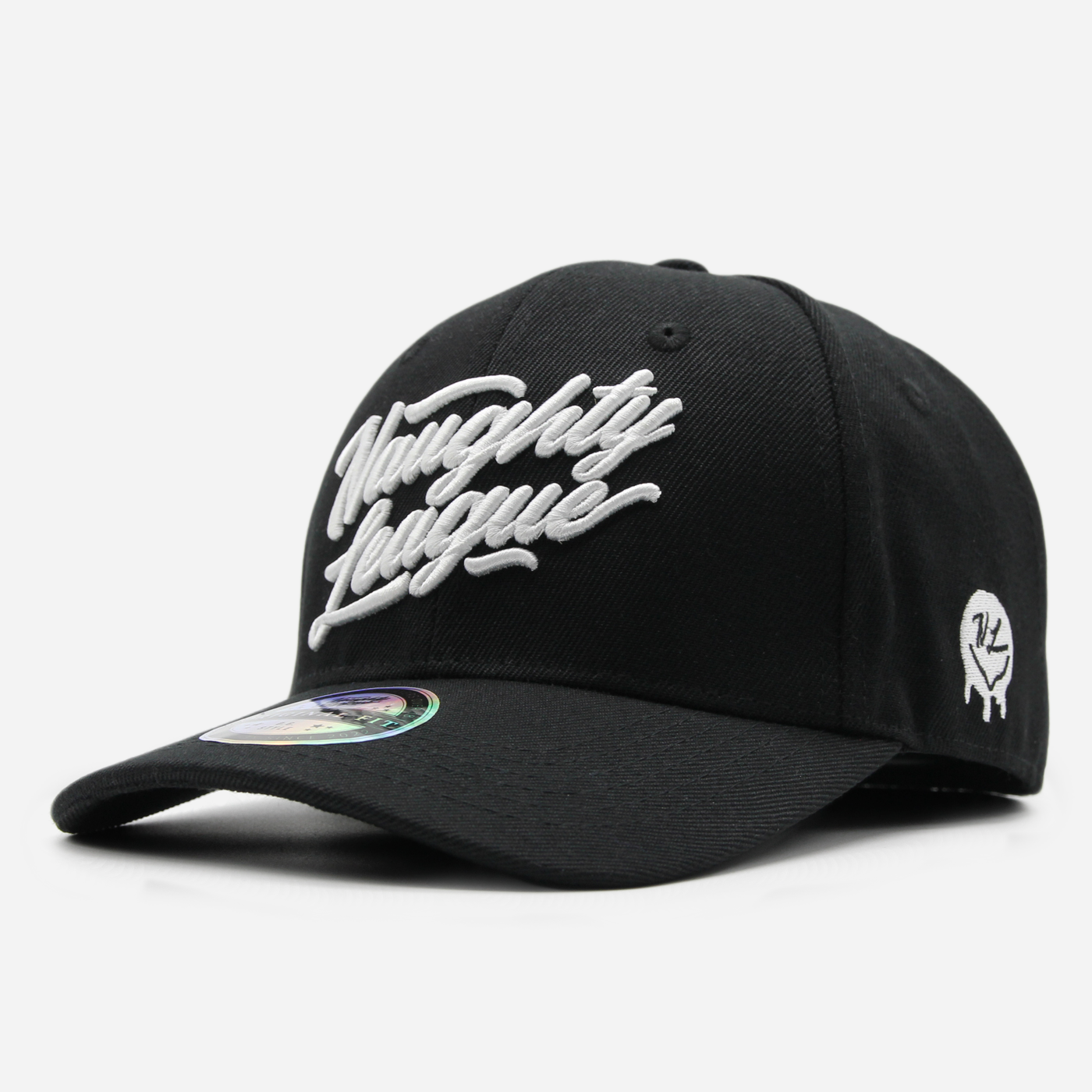 Branded Logo Curved Stretch Snapback Black/White
