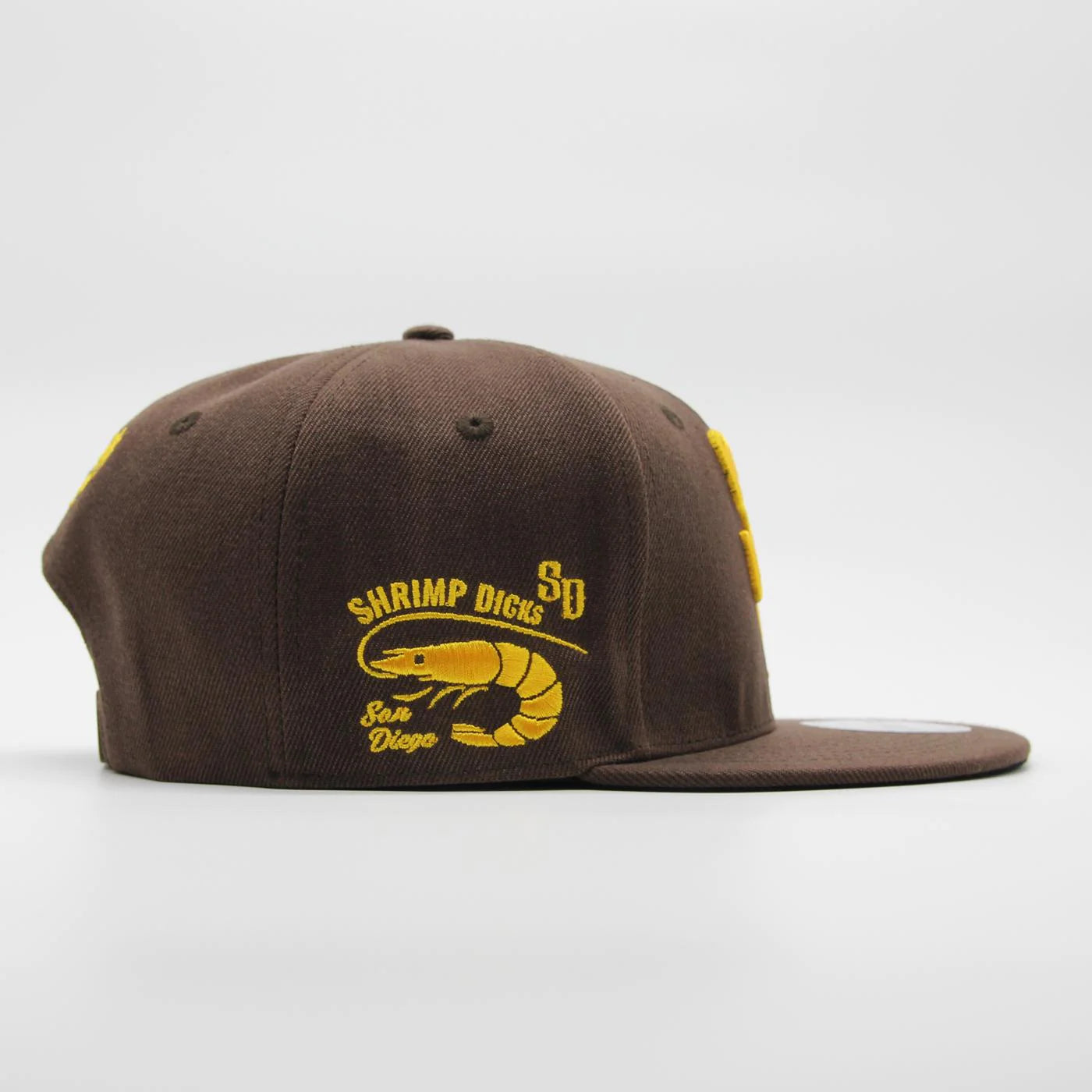 San Diego Shrimp Dicks Icon Logo Snapback Brown