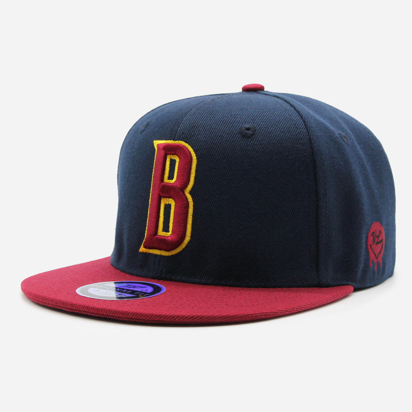 Boston Beaver Hunters Letter Logo Fitted Navy/Maroon