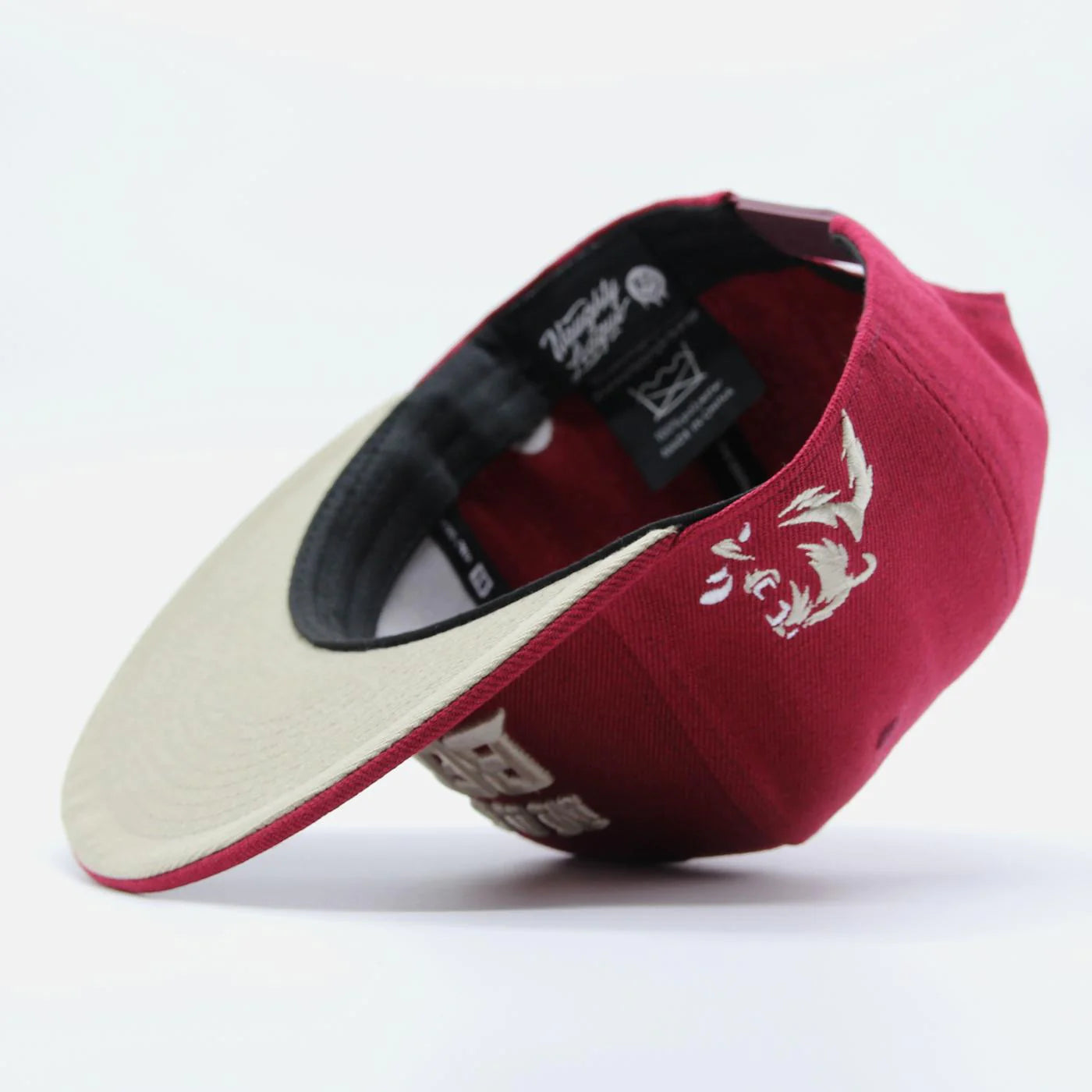 Minnesota Masturbears Text Logo Snapback Burgundy