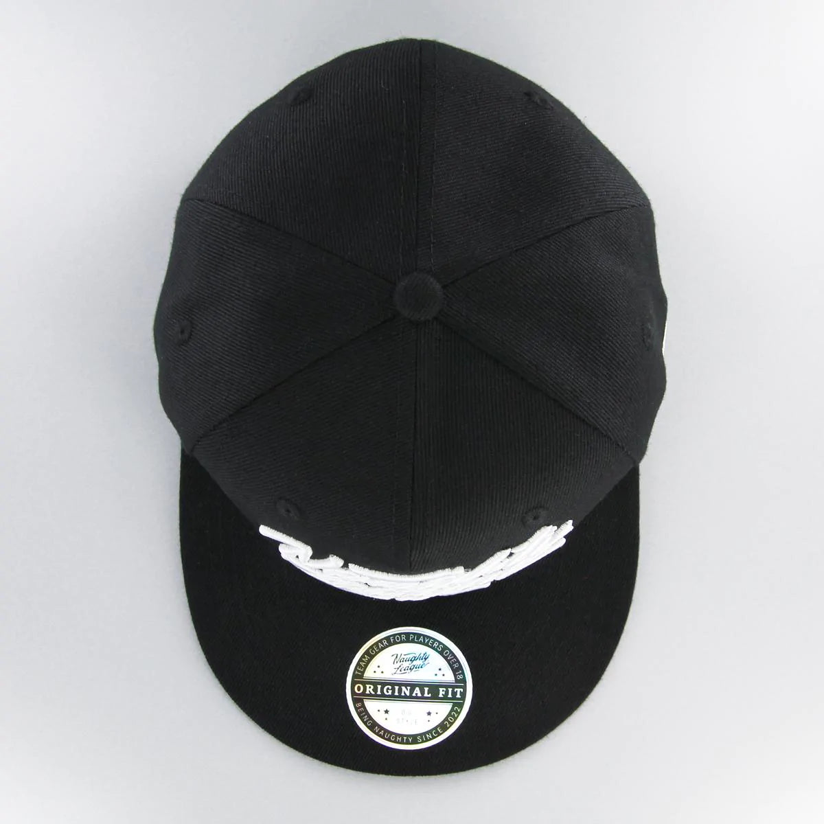 Branded Fitted Cap Black/White