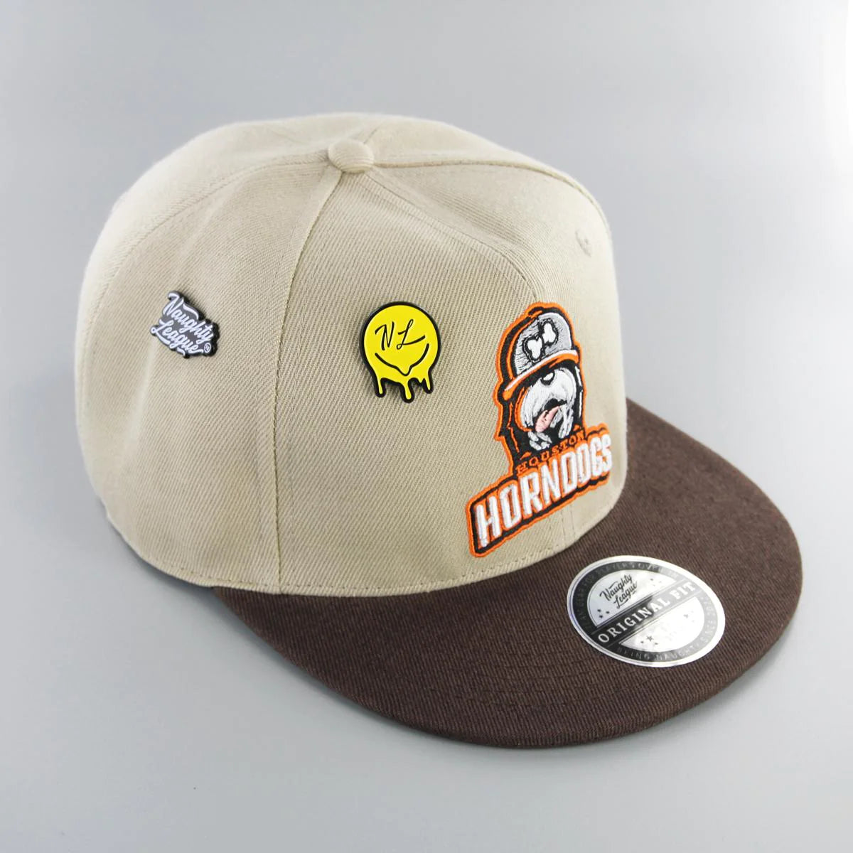 Houston Horndogs Snapback Khaki/Brown