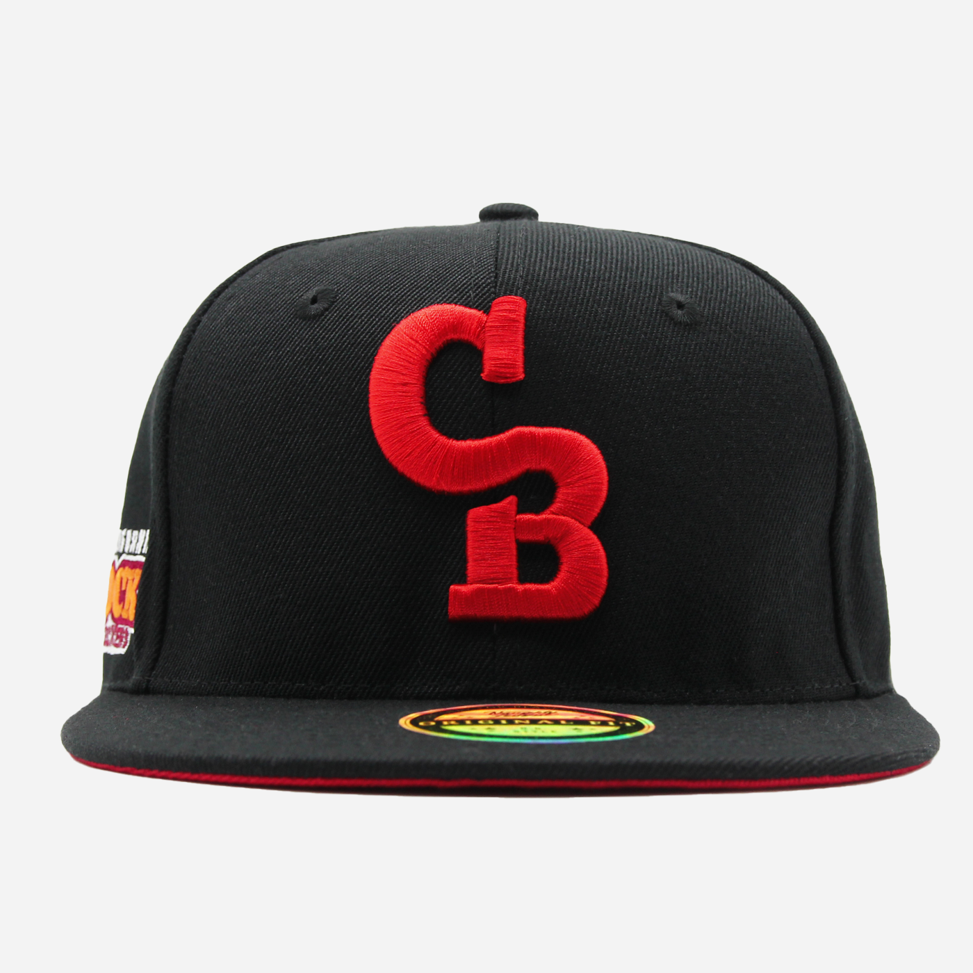 California Cock Blocks Letter Logo fitted Black
