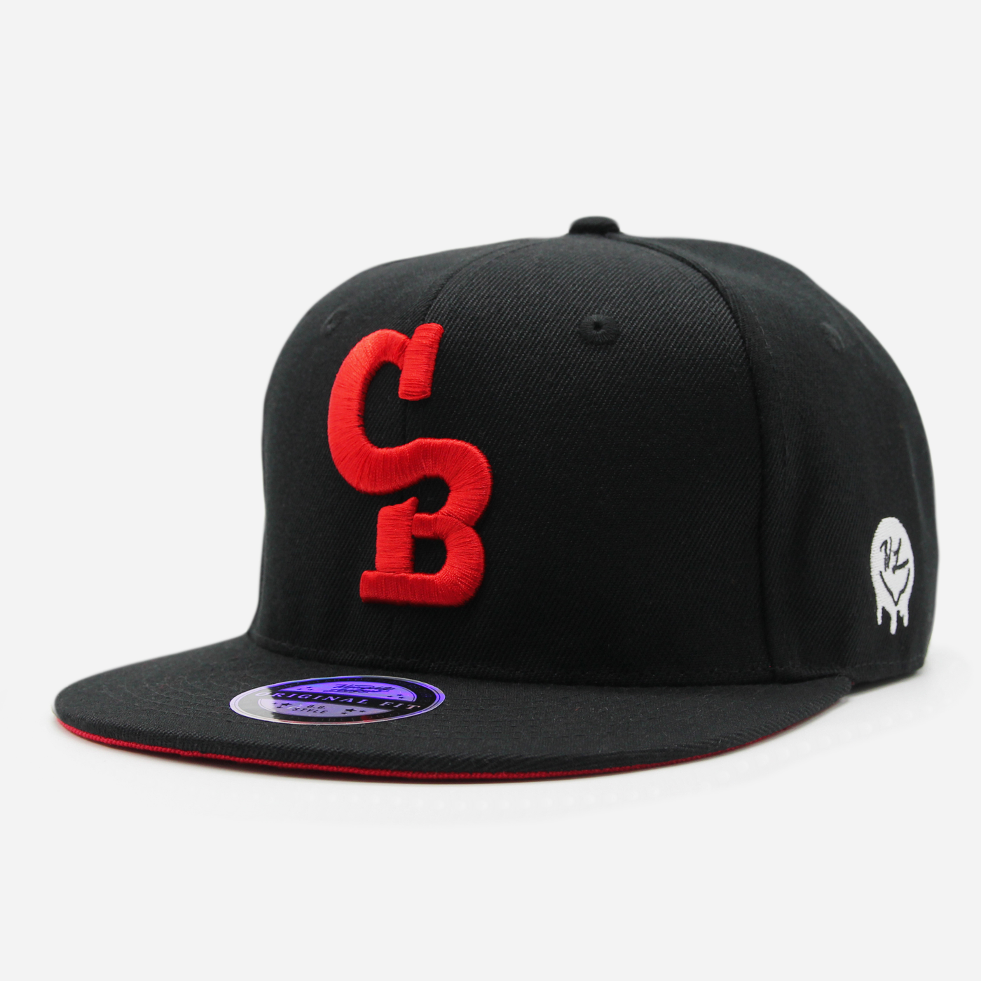 California Cock Blocks Letter Logo fitted Black