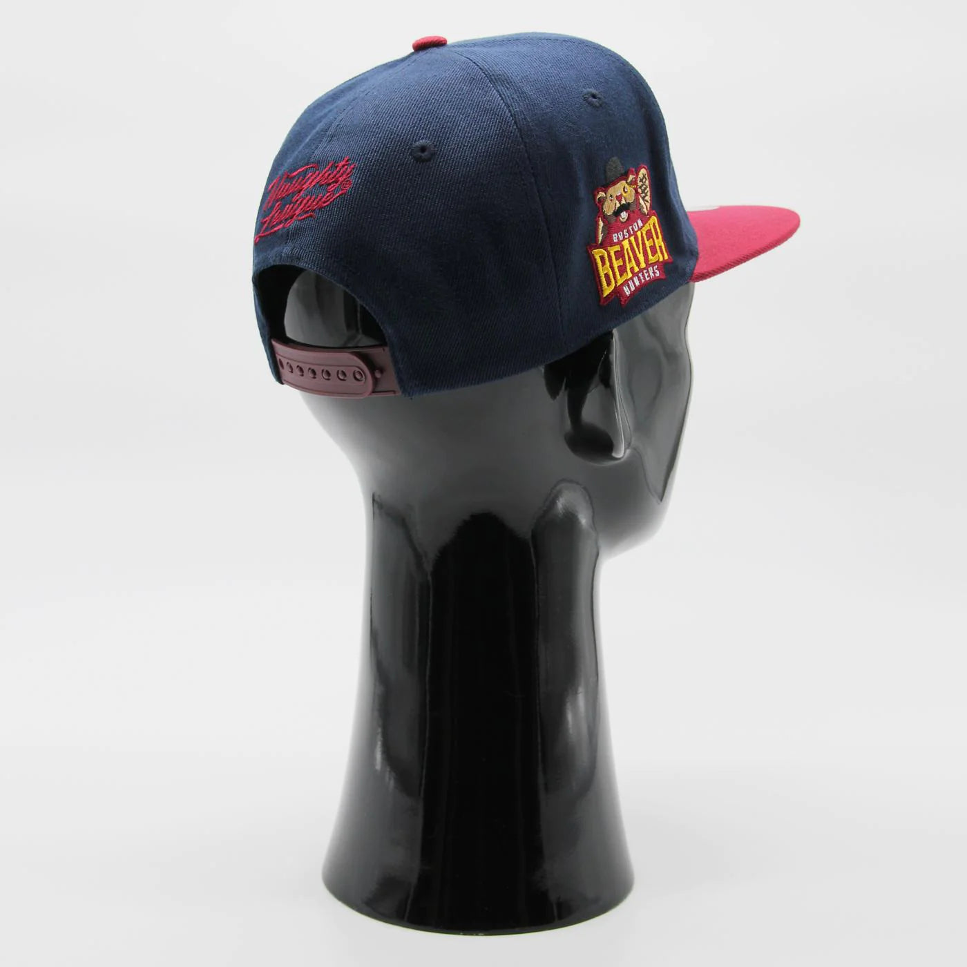 Boston Beaver Hunters Letter Logo Snapback Navy/Maroon