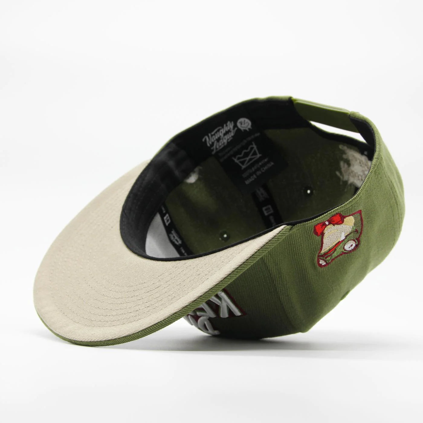 San Diego Dirty Kermits Text Logo Snapback Olive