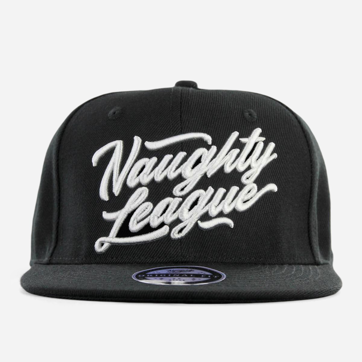 Branded Fitted Cap Black/White