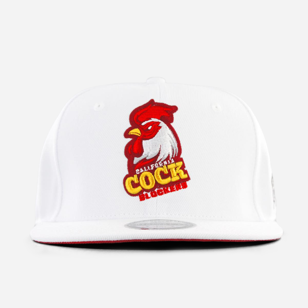 California Cock Blockers Snapback White