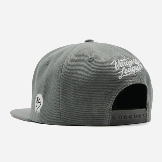 Houston Horndogs Text Logo Snapback Grey