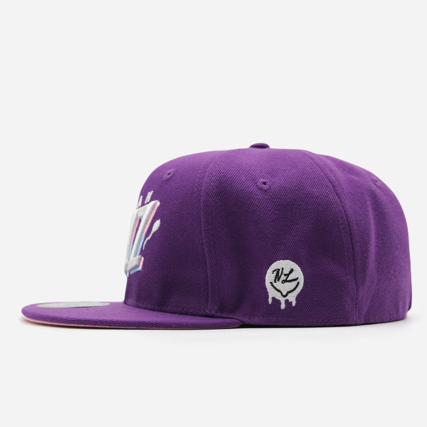 Utah Jizz Text Logo Fitted Purple