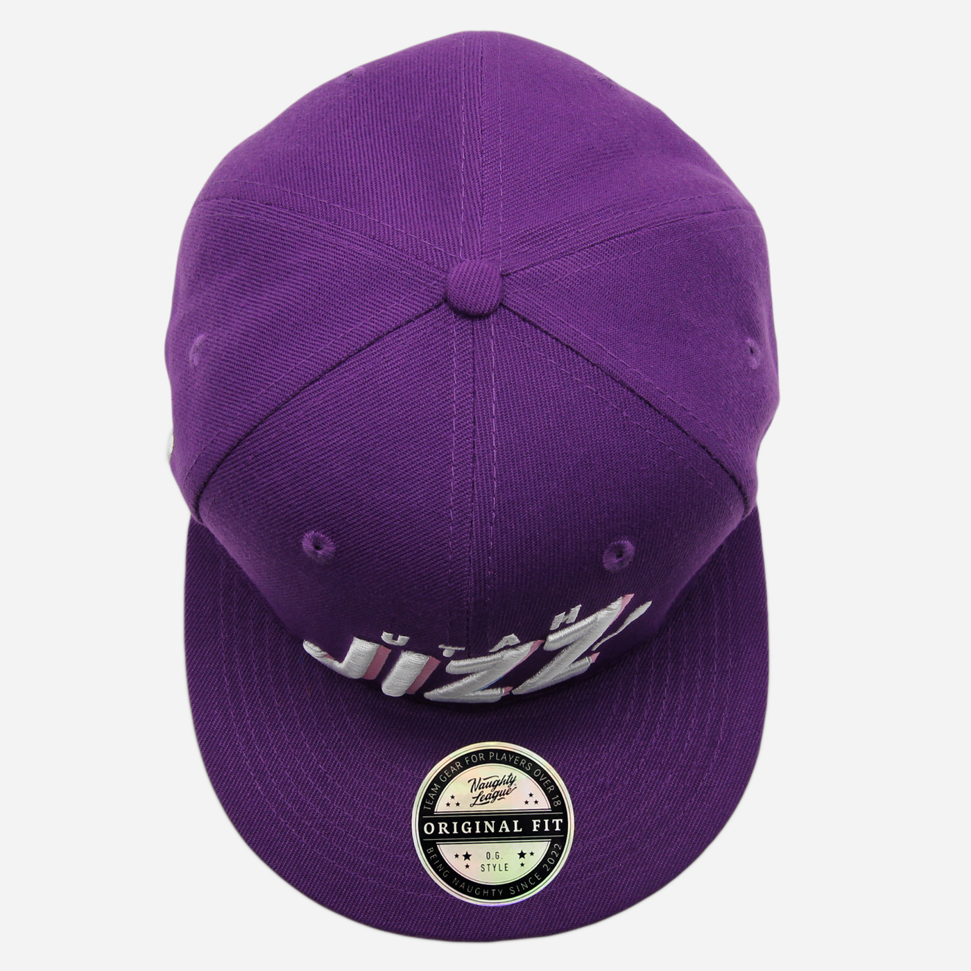 Utah Jizz Text Logo Fitted Purple