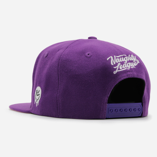 Utah Jizz Text Logo Snapback Purple
