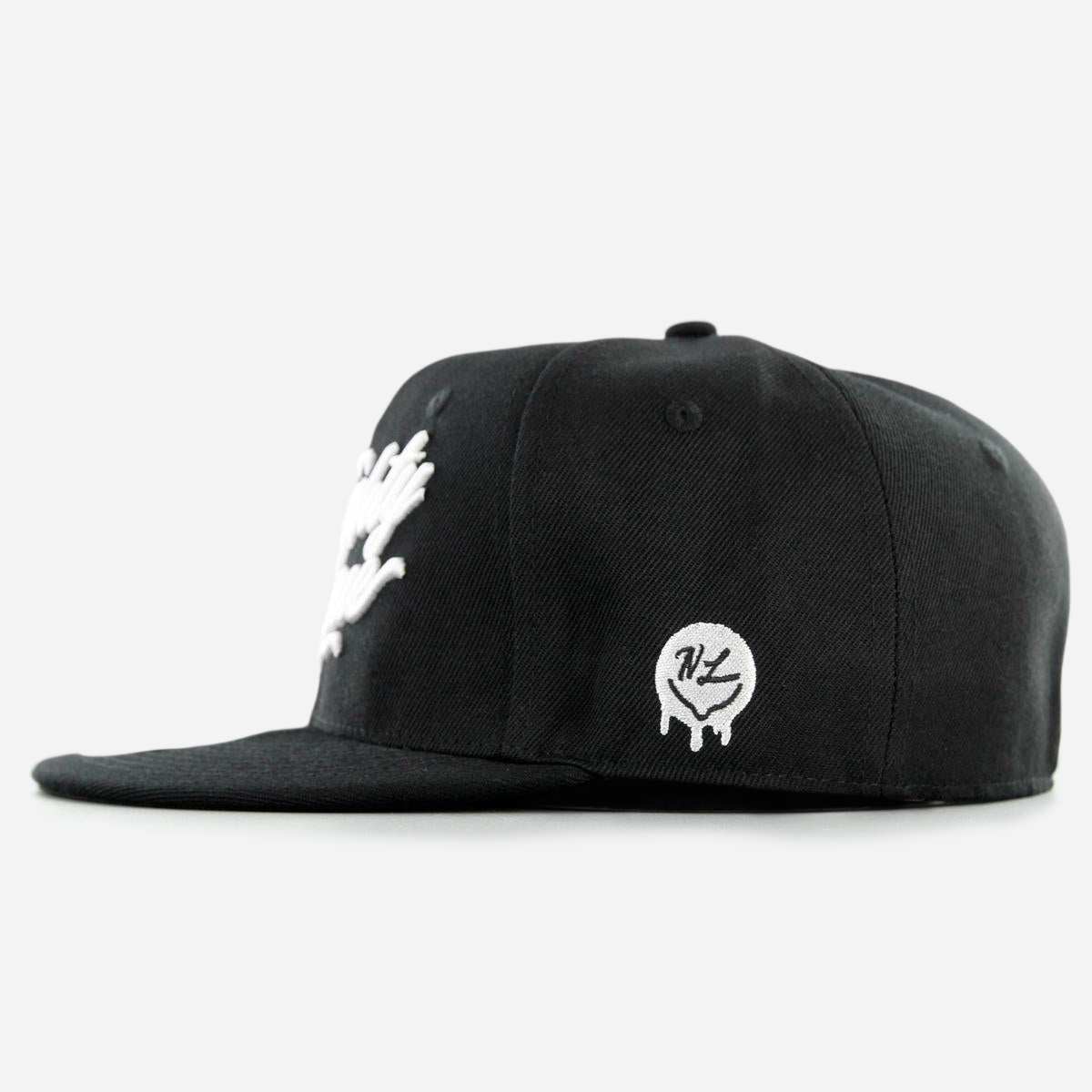 Branded Fitted Cap Black/White
