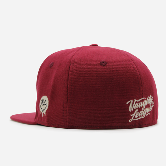Minnesota Masturbears Text Logo Fitted Burgundy