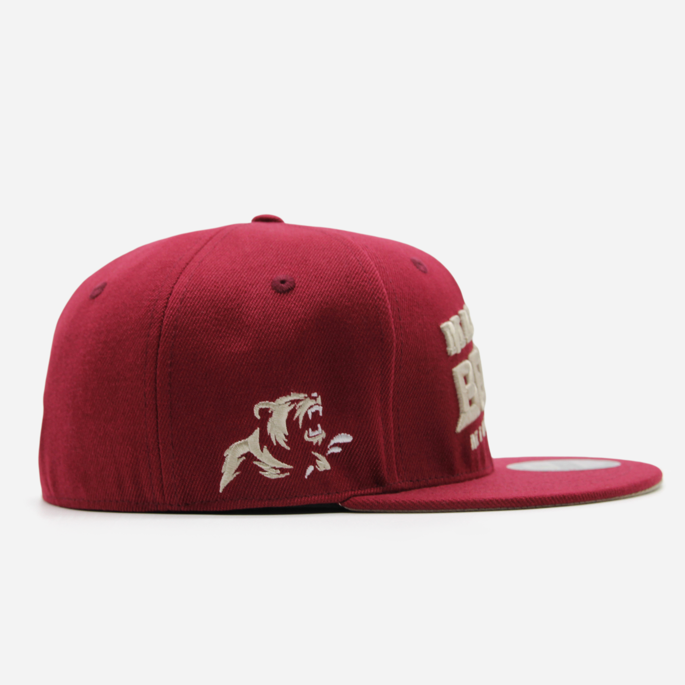 Minnesota Masturbears Text Logo Fitted Burgundy