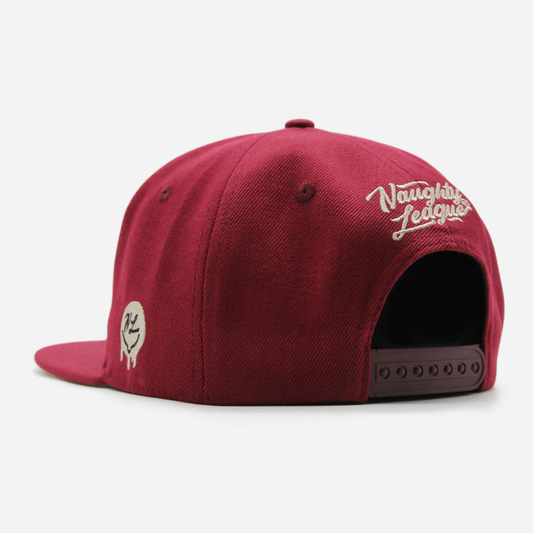 Minnesota Masturbears Text Logo Snapback Burgundy