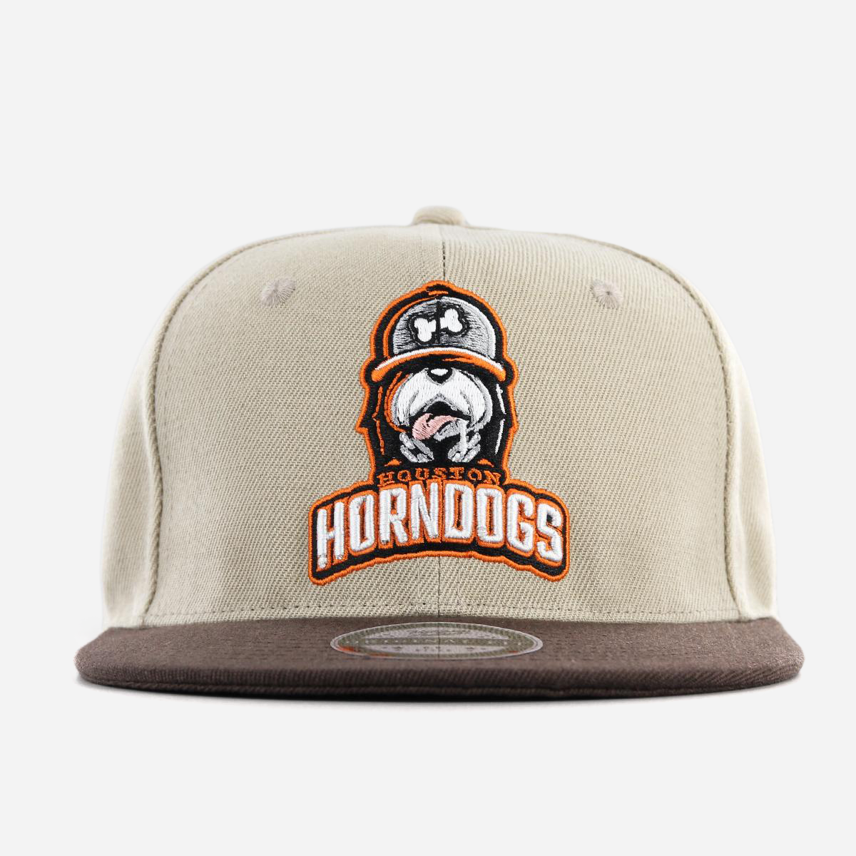 Houston Horndogs Fitted Khaki/Brown