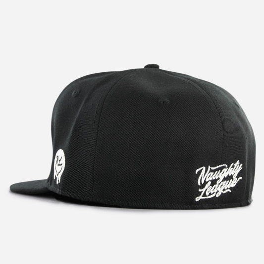 Branded Fitted Cap Black/White