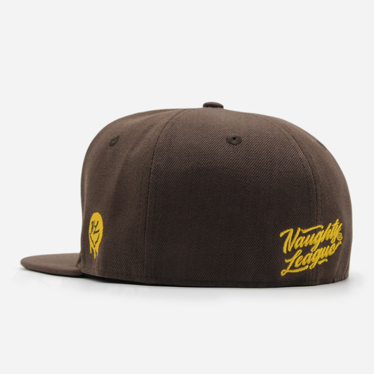 San Diego Shrimp Icon Logo fitted brown