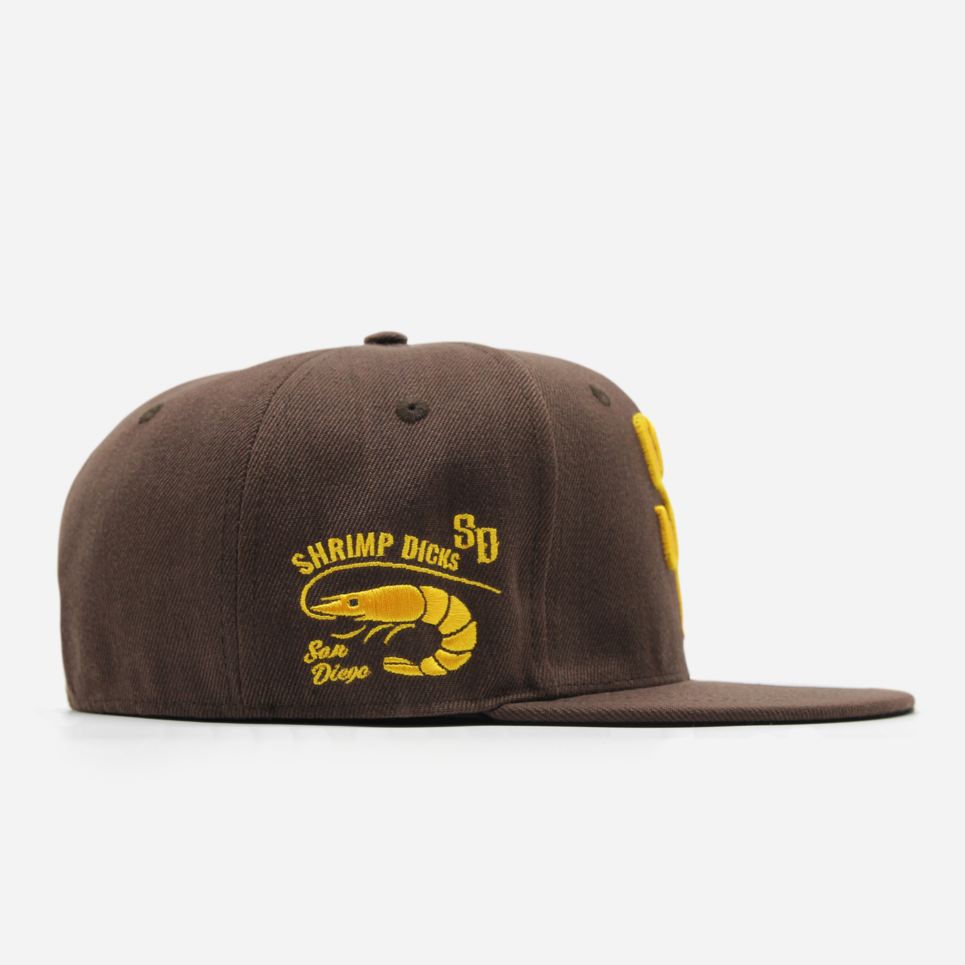 San Diego Shrimp Icon Logo fitted brown