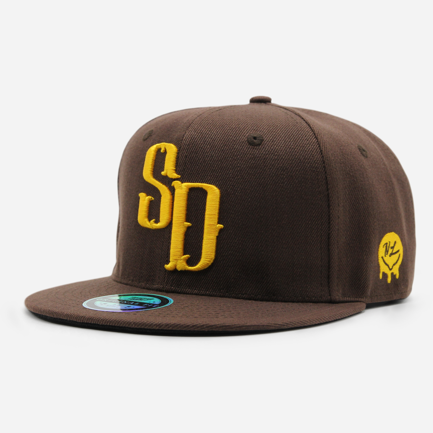 San Diego Shrimp Icon Logo fitted brown