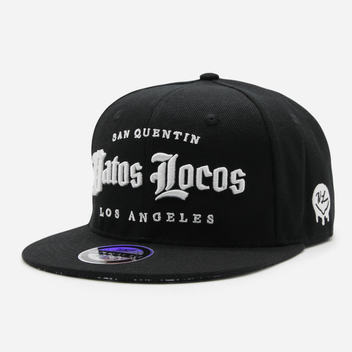San Quentin Vatos Locos Old English Logo Fitted Black