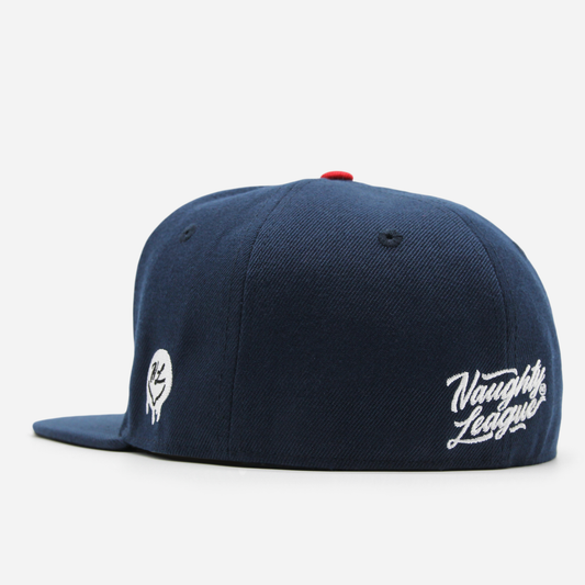 Boston Wank Sox Splash Logo Fitted Navy