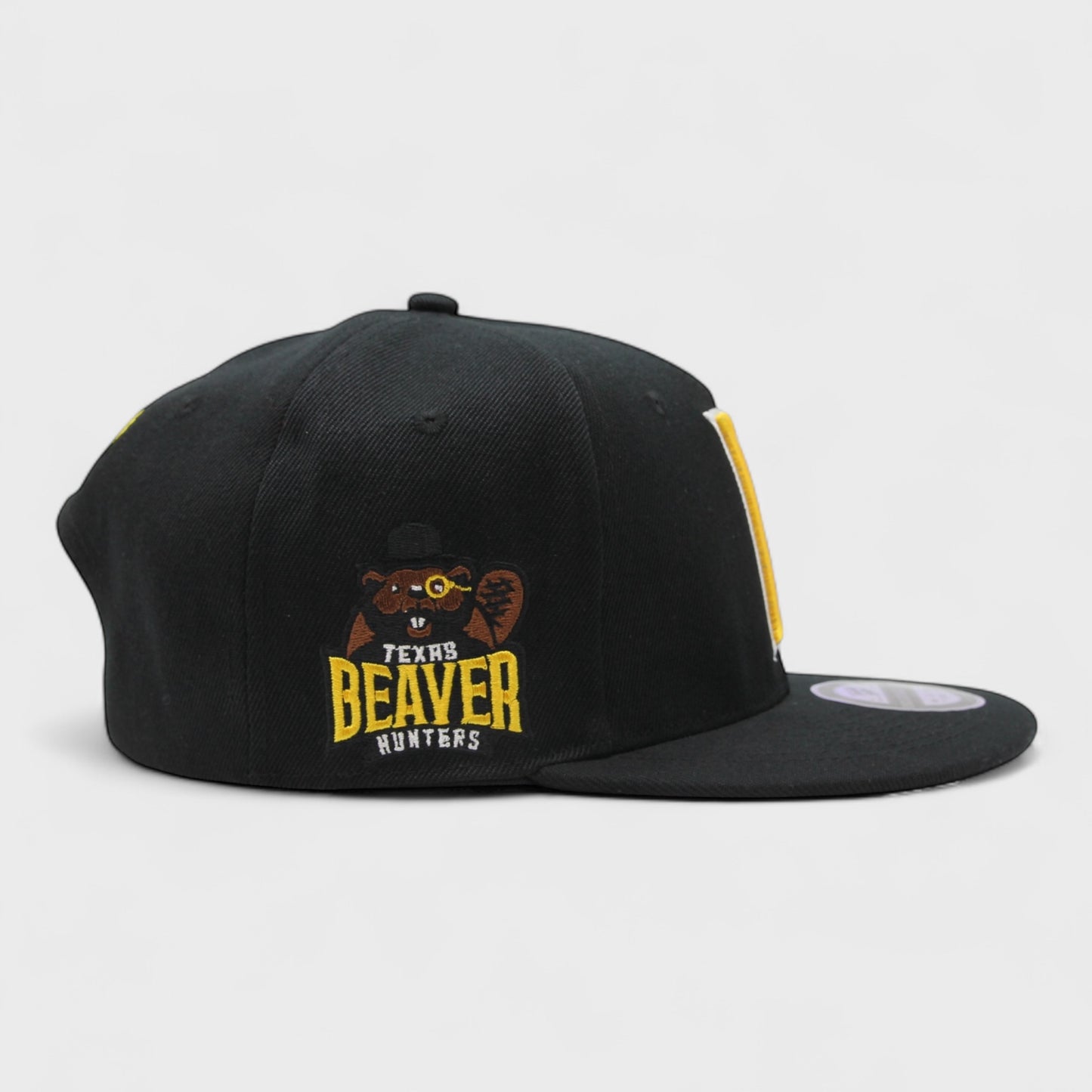 Texas Beaver Hunters Letter Logo Snapback Black/Yellow
