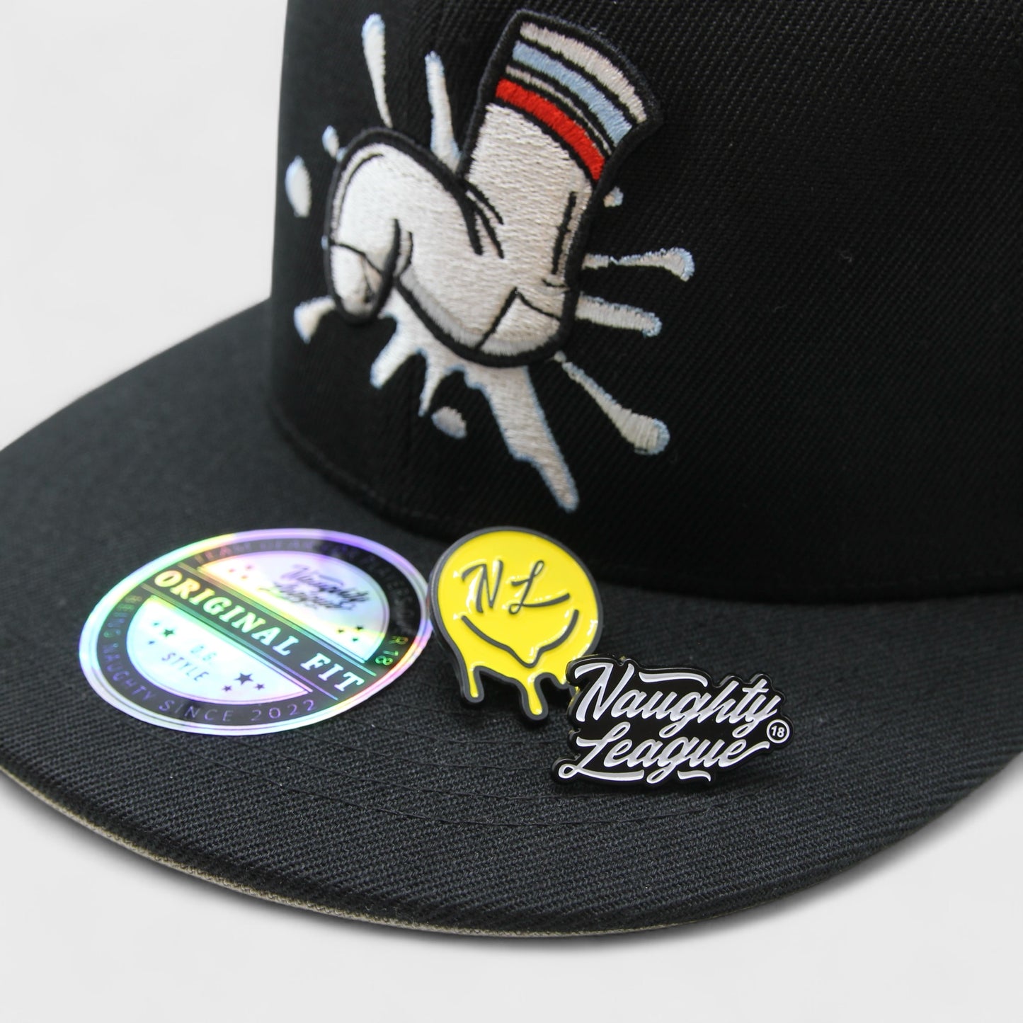 Boston Wank Sox Splash Logo Snapback Black