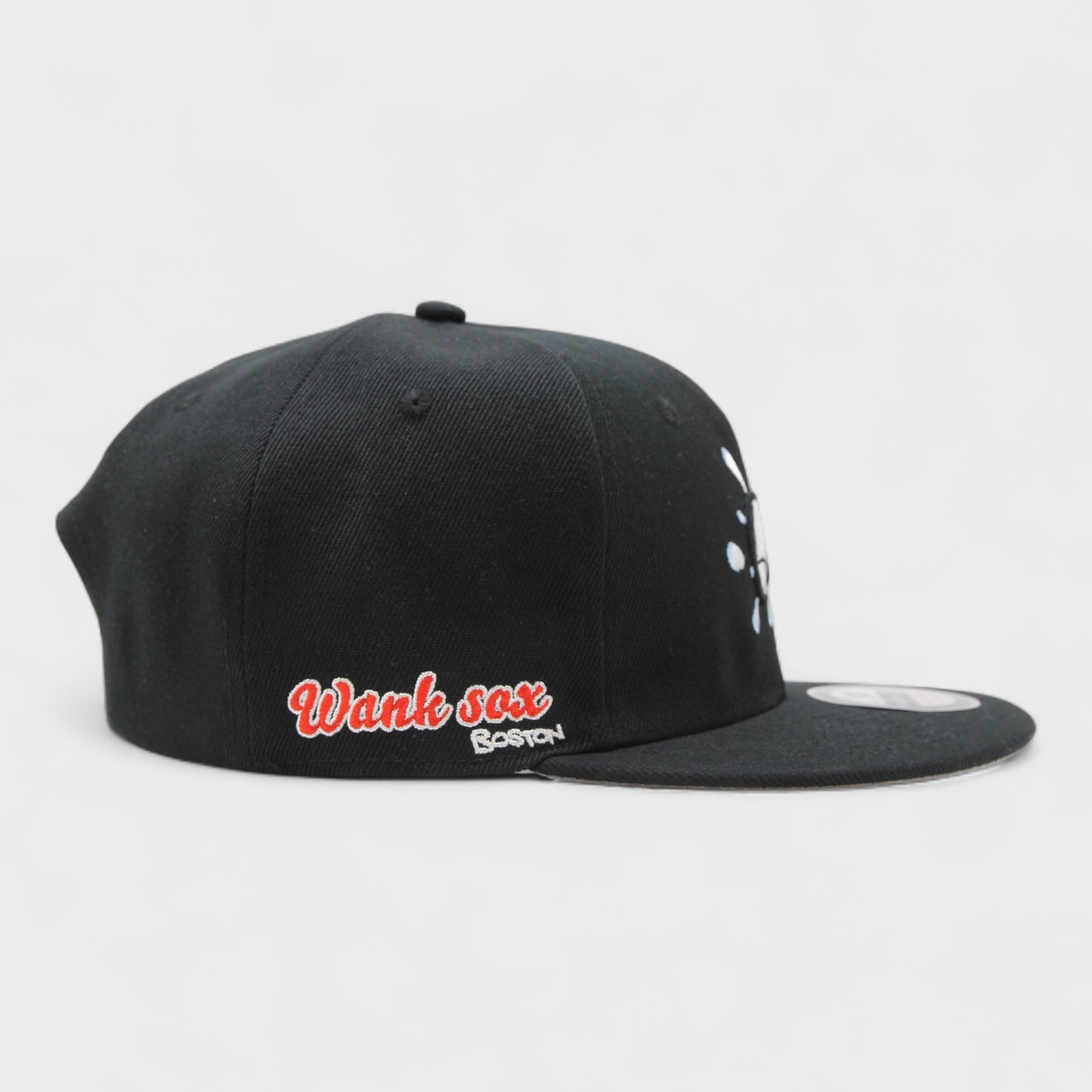Boston Wank Sox Splash Logo Snapback Black