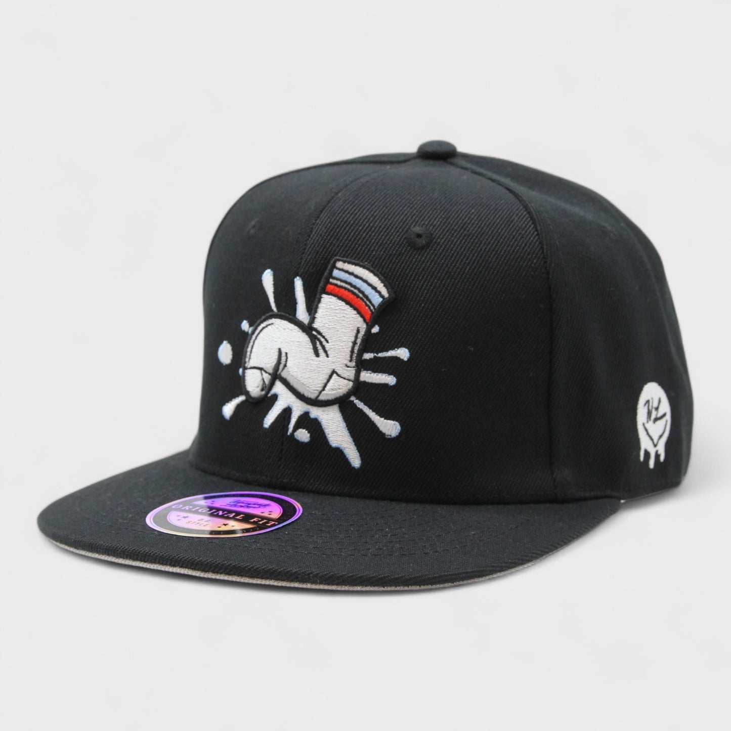 Boston Wank Sox Splash Logo Snapback Black