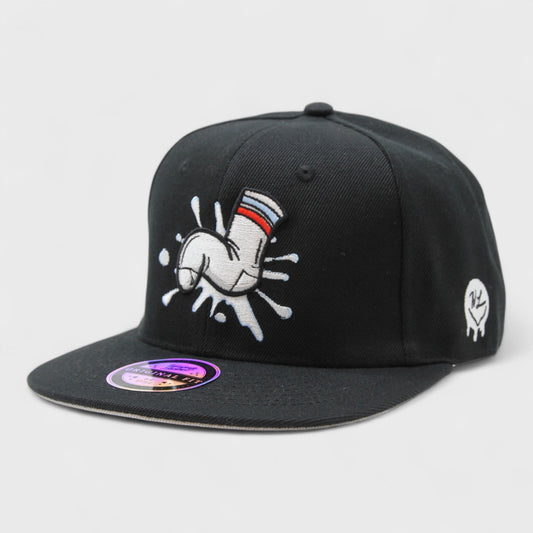 Boston Wank Sox Splash Logo Snapback Black