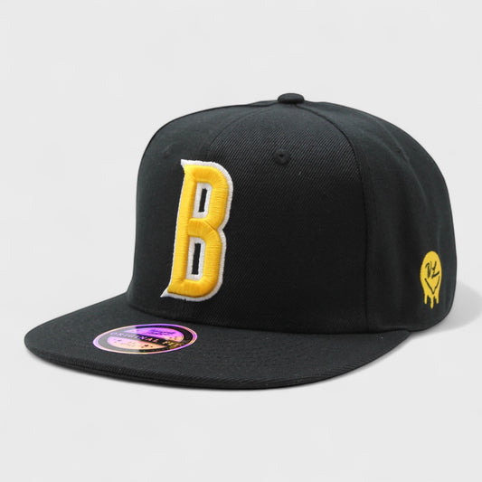 Texas Beaver Hunters Letter Logo Snapback Black/Yellow