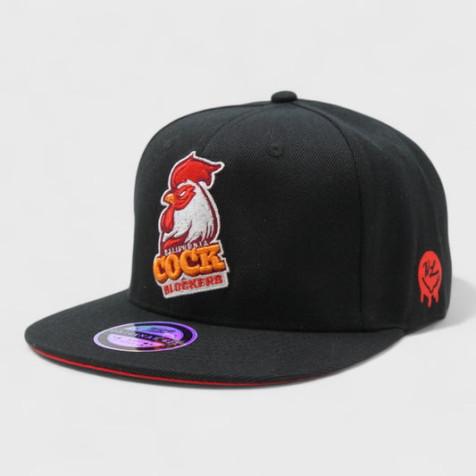 California Cock Blockers Logo Fitted Black