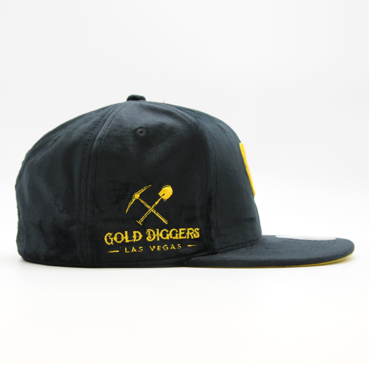 Naughty League Las Vegas Gold Diggers fitted velvet black/gold