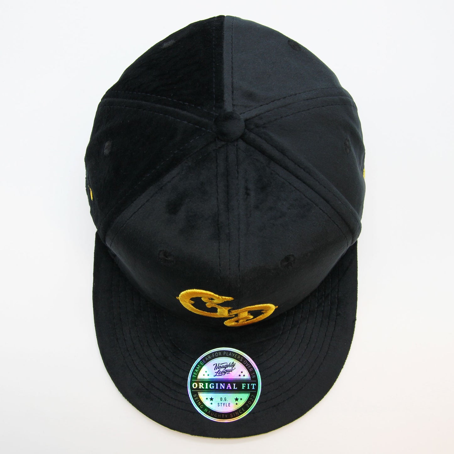 Naughty League Las Vegas Gold Diggers fitted velvet black/gold