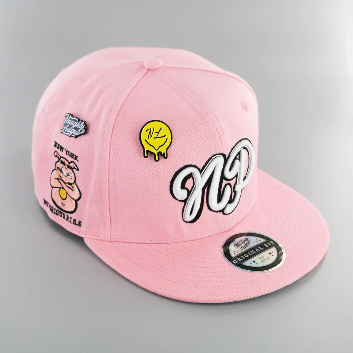 New York Notorious Pigs Snapback Baby Pink