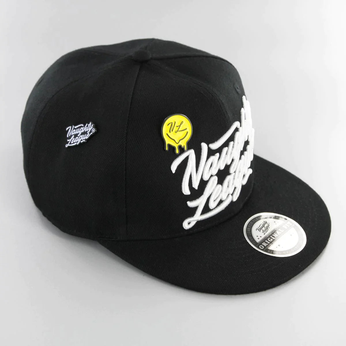 Branded Snapback Cap Black/White