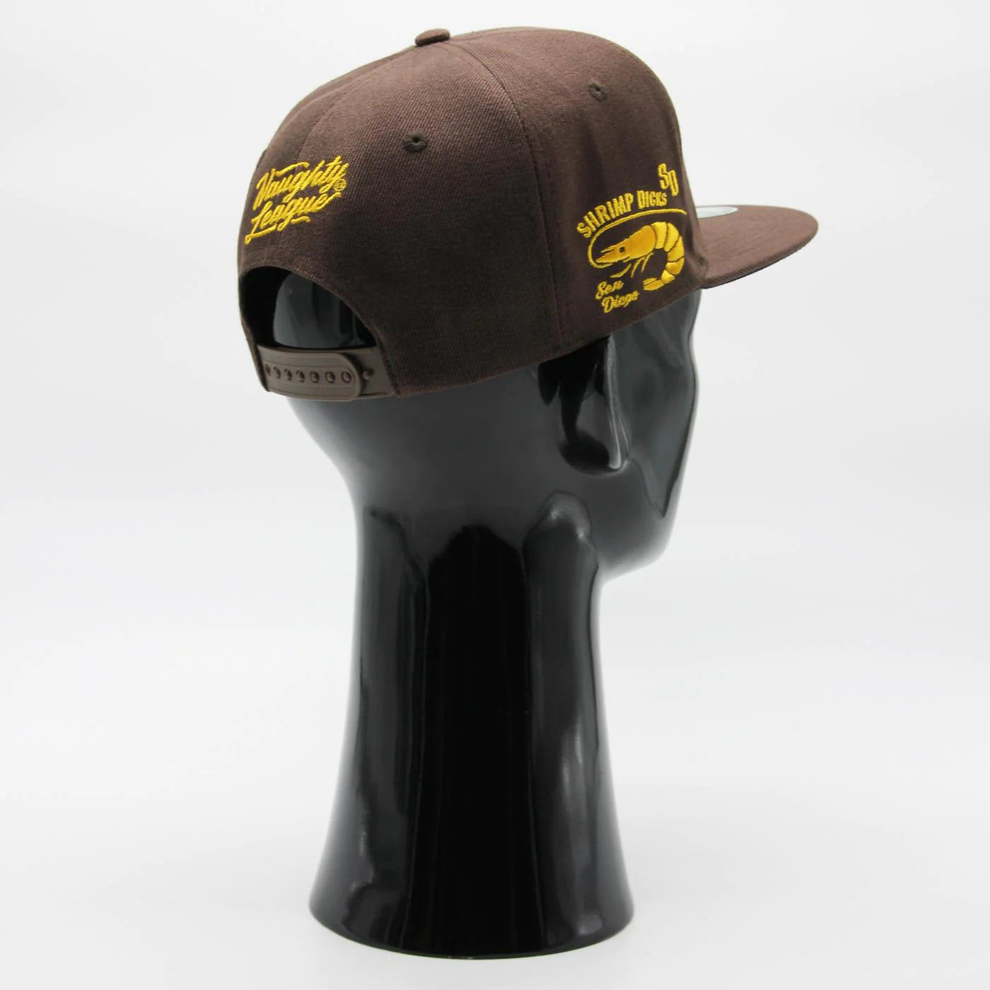 San Diego Shrimp Dicks Icon Logo Snapback Brown