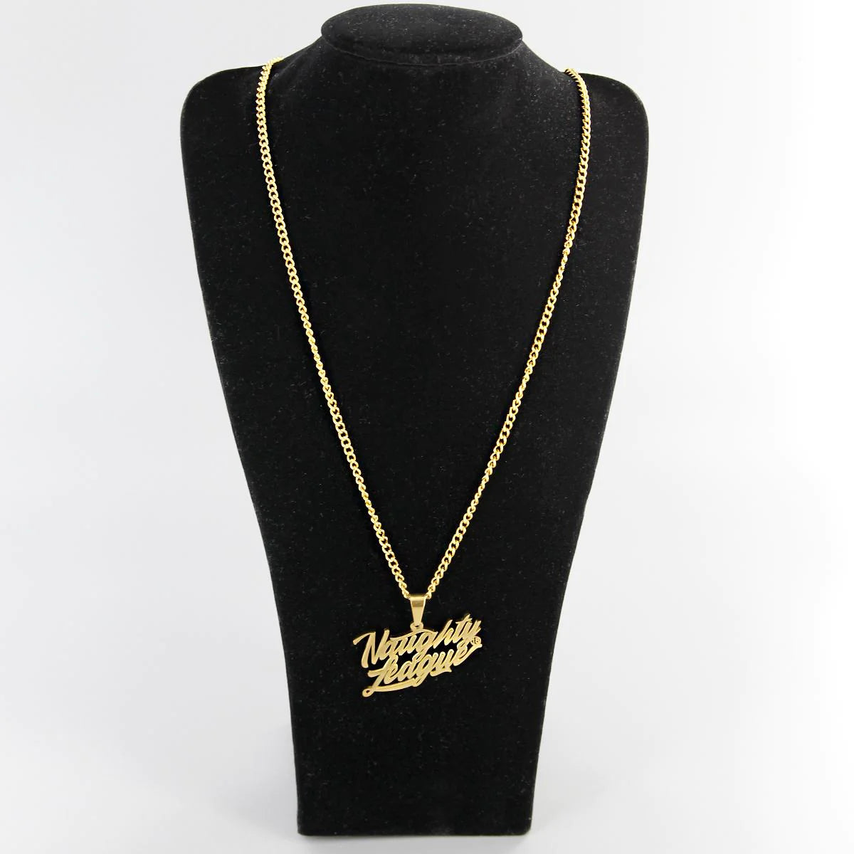 Branded Logo Necklace Steel Gold